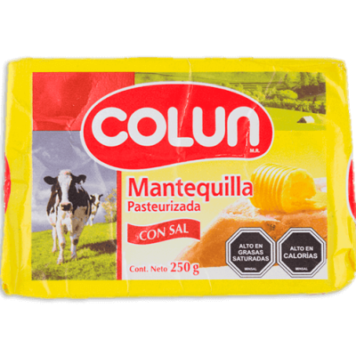 Mantequilla con Sal - Colún 250 Gr.