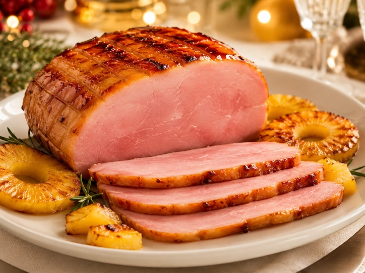 jamon con piña navidad