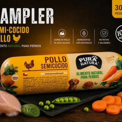 x1 Unidad SAMPLER Semi-Cocido de Pollo – Perros