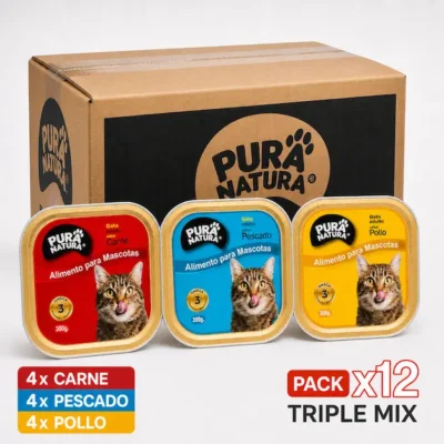 Alimento Húmedo Gatos / Triple Mix 🍗🐟🥩  PACK x12